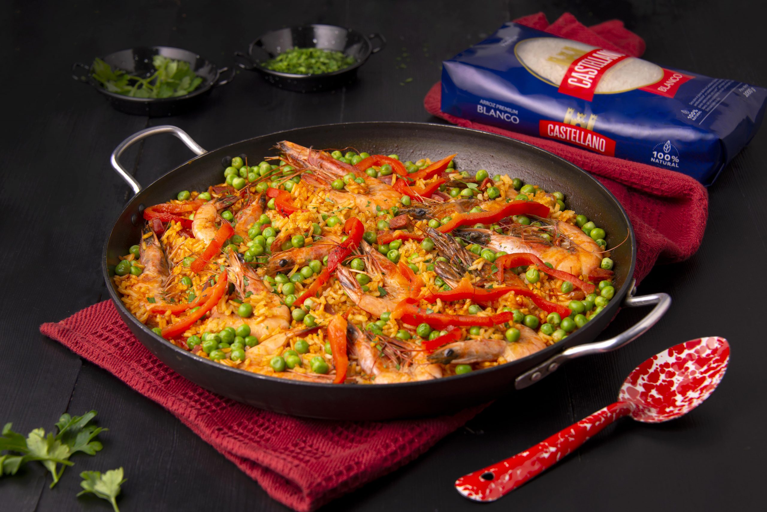 Arroz Español con Paprika y Gambas